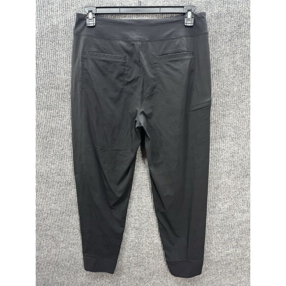 Athleta Trekkie North High Rise Jogger Pants Womens 10 Black Pull On Zip Pockets - Picture 3 of 11